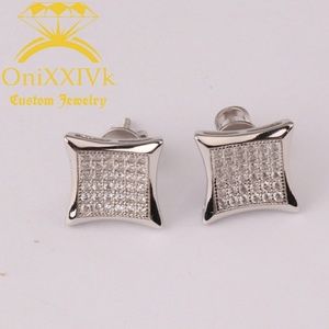 Iced Out Custom 925 Silver Studded Earrings